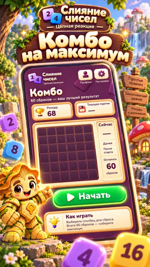 Комбо: 60 сбросов на лучший результат
